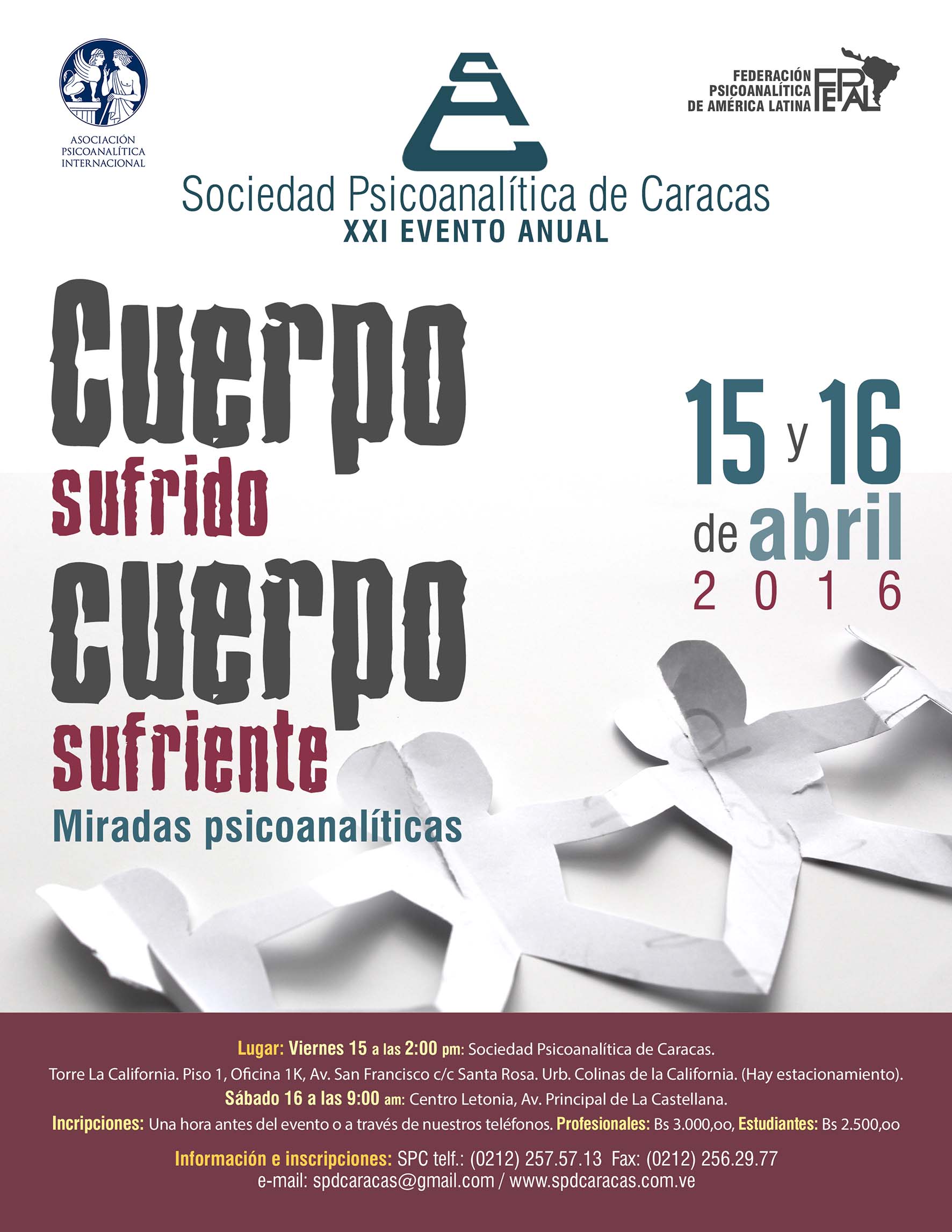 XXI ENCUENTRO PSICOANALITICO - EVENTO ANUAL 15-16 ABRIL 2016