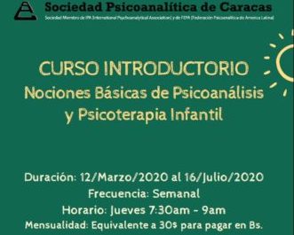 NOTICIAS / CURSO INTRODUCTORIO: Nociones Básicas de Psicoanálisis y Psicoterapia Infantil