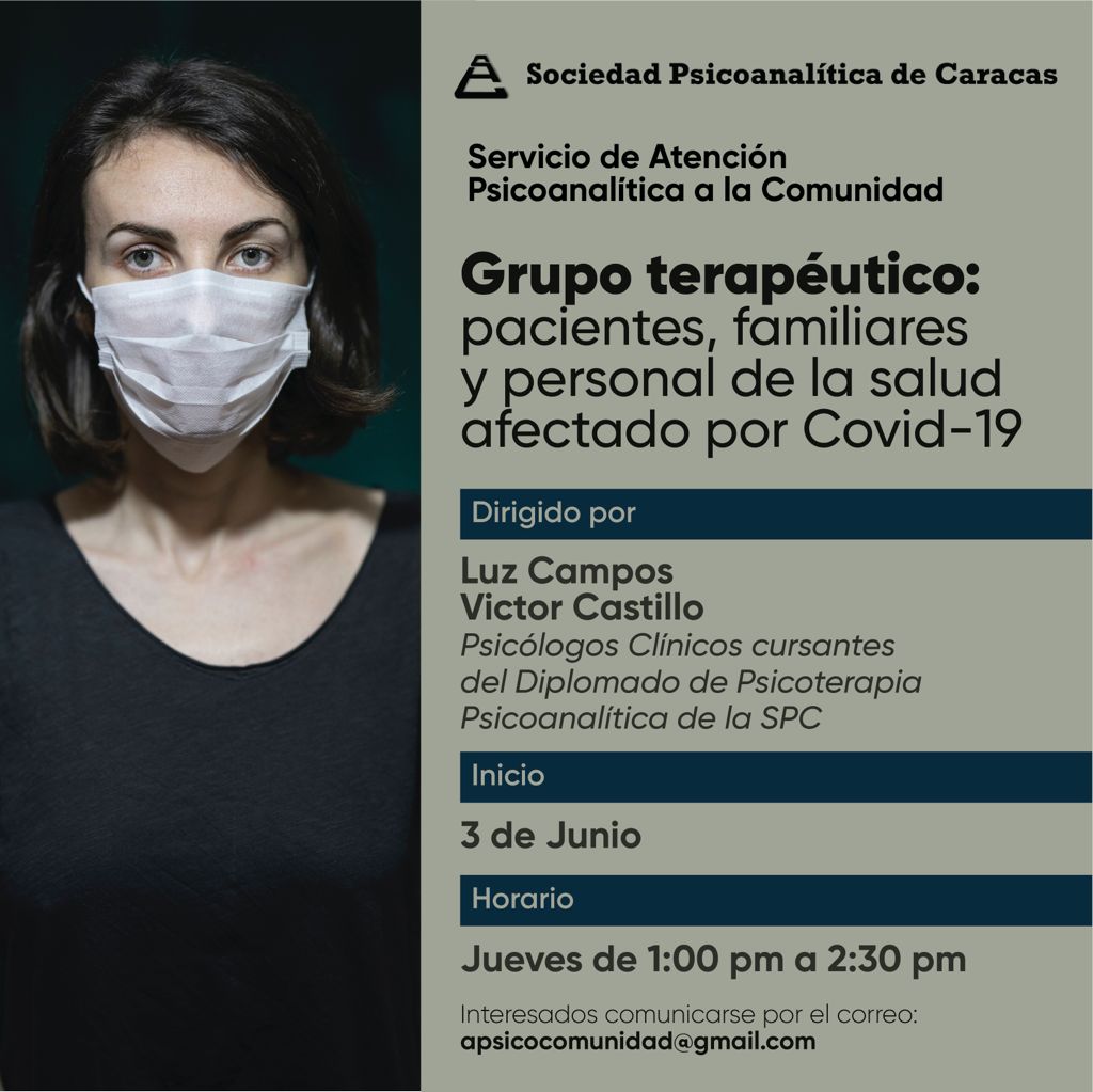 Grupos Terapéuticos para pacientes, familiares y personal de la salud afectado por Covid-19