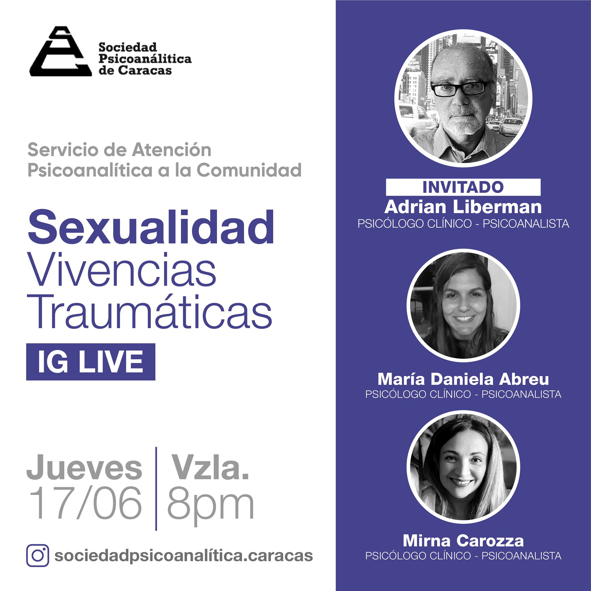 Sexualidad Vivencias Traumáticas. Ig Live