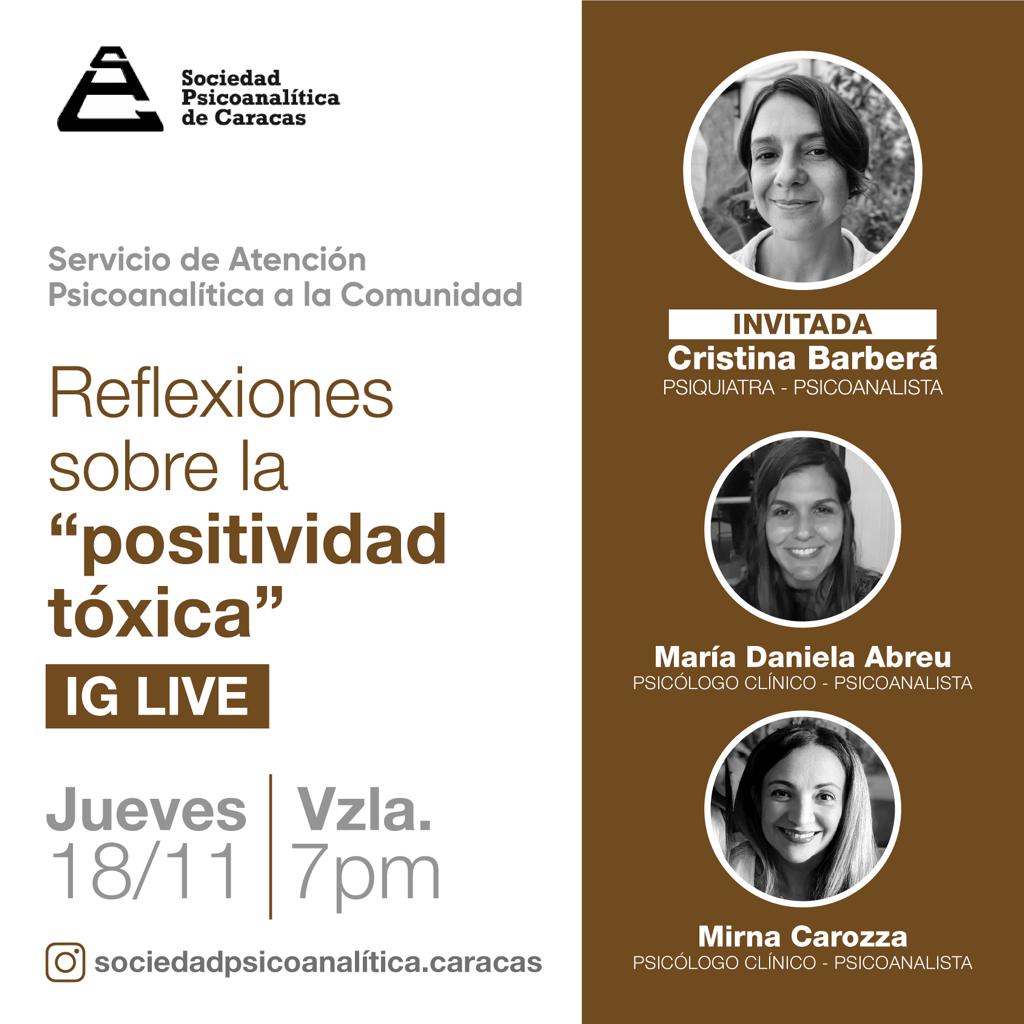 Reflexiones sobre la "Positividad Tóxica". IG LIVE